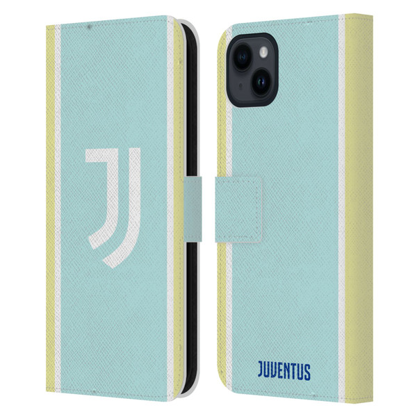 Juventus Football Club 2025/26 Kit Away Leather Book Wallet Case Cover For Apple iPhone 15 Plus