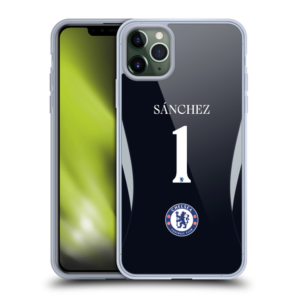 Chelsea Football Club 2025/26 Players Home Kit 1st Group Robert Sánchez Soft Gel Case for Apple iPhone 11 Pro Max