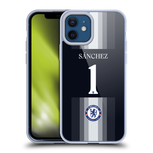 Chelsea Football Club 2025/26 Players Home Kit 1st Group Robert Sánchez Soft Gel Case for Apple iPhone 12 / iPhone 12 Pro