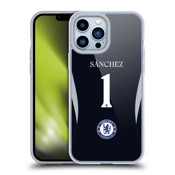Chelsea Football Club 2025/26 Players Home Kit 1st Group Robert Sánchez Soft Gel Case for Apple iPhone 13 Pro Max