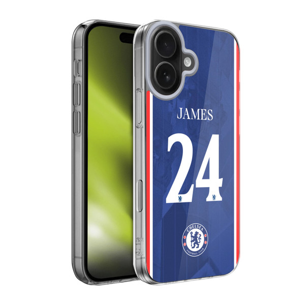 Chelsea Football Club 2025/26 Players Home Kit 1st Group Reece James Soft Gel Case for Apple iPhone 17 Chelsea Football Club 2025/26 Players Home Kit 1st Group Reece James Soft Gel Case for Apple iPhone 17