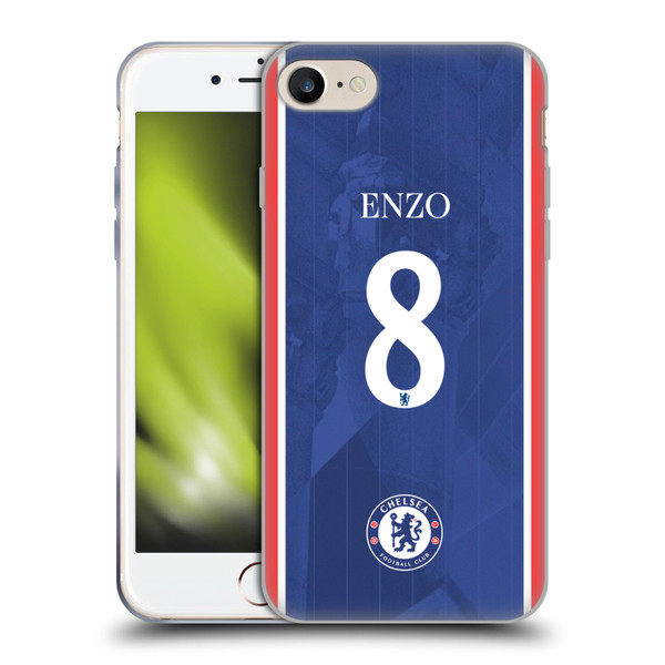 Chelsea Football Club 2025/26 Players Home Kit 1st Group Enzo Fernández Soft Gel Case for Apple iPhone 7 / 8 / SE 2020 & 2022