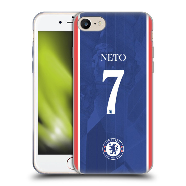 Chelsea Football Club 2025/26 Players Home Kit 1st Group Pedro Neto Soft Gel Case for Apple iPhone 7 / 8 / SE 2020 & 2022