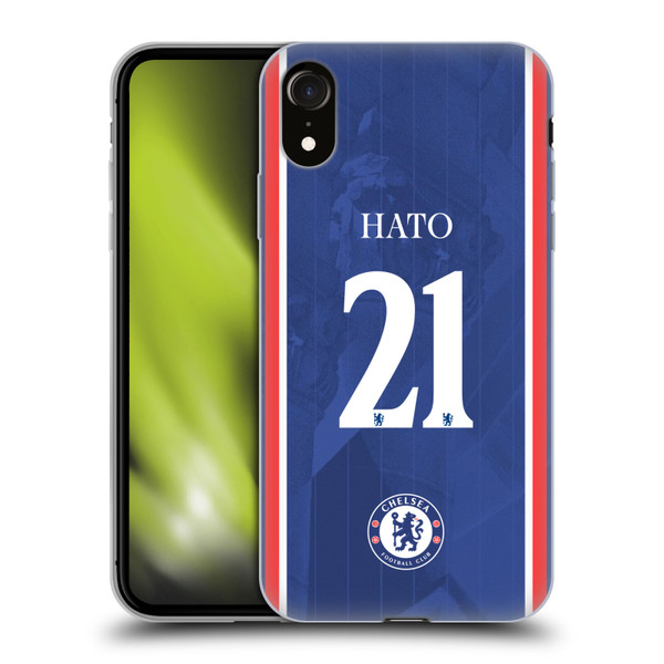 Chelsea Football Club 2025/26 Players Home Kit 1st Group Jorrel Hato Soft Gel Case for Apple iPhone XR
