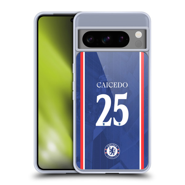 Chelsea Football Club 2025/26 Players Home Kit 1st Group Moisés Caicedo Soft Gel Case for Google Pixel 8 Pro