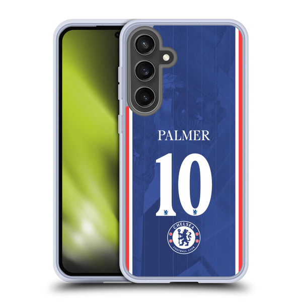 Chelsea Football Club 2025/26 Players Home Kit 1st Group Cole Palmer Soft Gel Case for Samsung Galaxy S24 FE