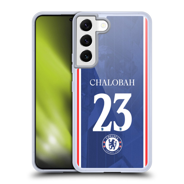 Chelsea Football Club 2025/26 Players Home Kit 1st Group Trevoh Chalobah Soft Gel Case for Samsung Galaxy S22 5G