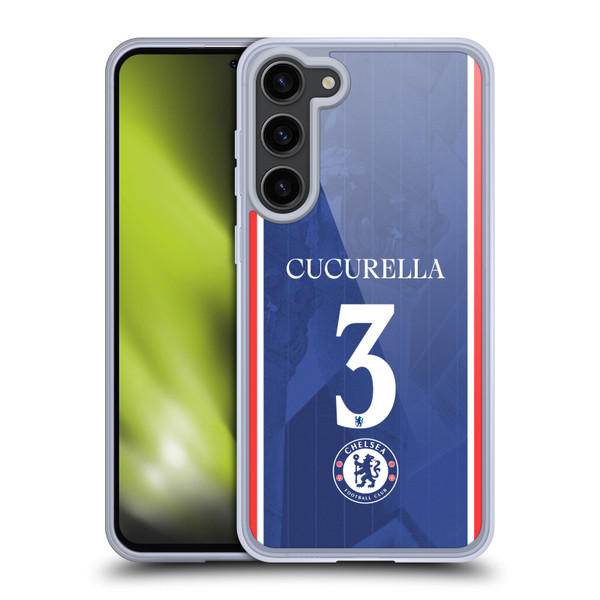 Chelsea Football Club 2025/26 Players Home Kit 1st Group Marc Cucurella Soft Gel Case for Samsung Galaxy S23+ 5G Chelsea Football Club 2025/26 Players Home Kit 1st Group Marc Cucurella Soft Gel Case for Samsung Galaxy S23+ 5G
