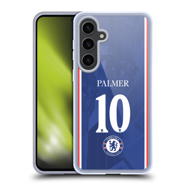 Chelsea Football Club 2025/26 Players Home Kit 1st Group Cole Palmer Soft Gel Case for Samsung Galaxy S24+ 5G