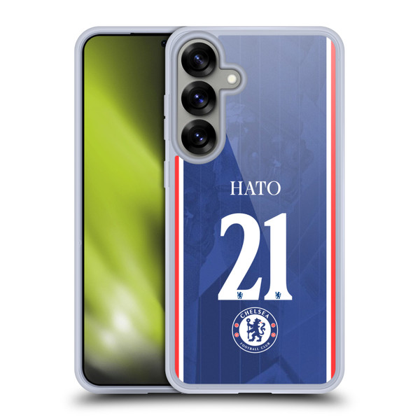 Chelsea Football Club 2025/26 Players Home Kit 1st Group Jorrel Hato Soft Gel Case for Samsung Galaxy S25+