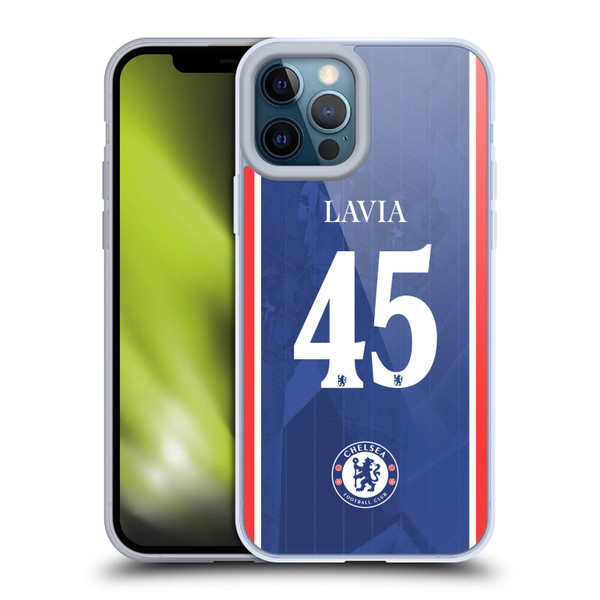 Chelsea Football Club 2025/26 Players Home Kit 2nd Group Roméo Lavia Soft Gel Case for Apple iPhone 12 Pro Max