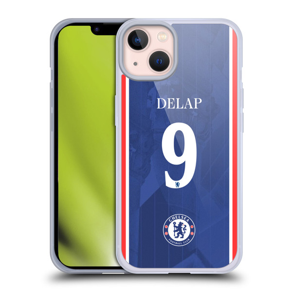 Chelsea Football Club 2025/26 Players Home Kit 2nd Group Liam Delap Soft Gel Case for Apple iPhone 13