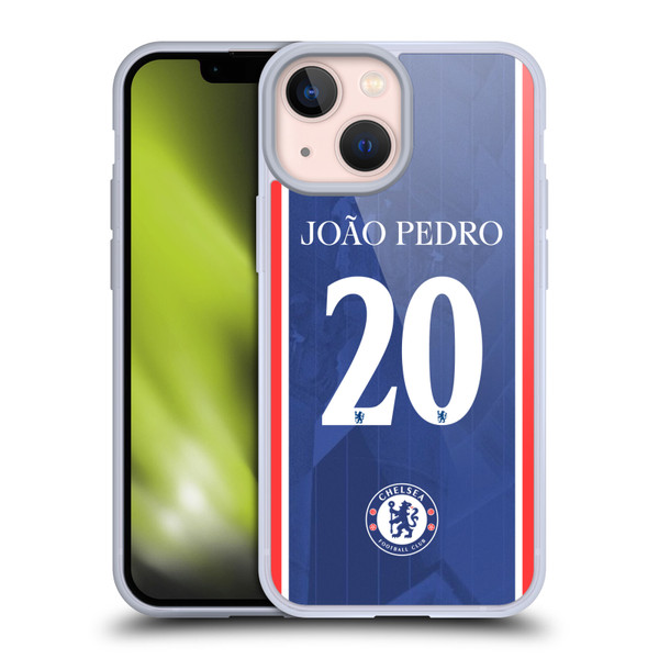 Chelsea Football Club 2025/26 Players Home Kit 2nd Group João Pedro Soft Gel Case for Apple iPhone 13 Mini