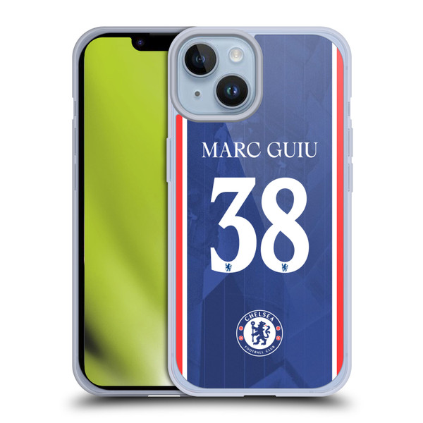 Chelsea Football Club 2025/26 Players Home Kit 2nd Group Marc Guiu Soft Gel Case for Apple iPhone 14
