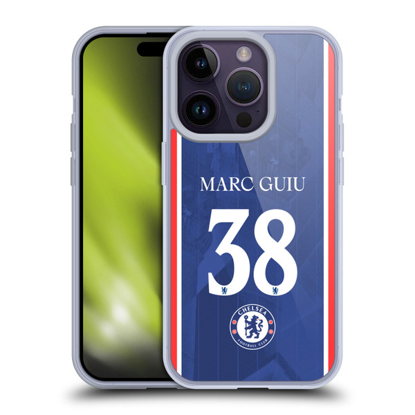 Chelsea Football Club 2025/26 Players Home Kit 2nd Group Marc Guiu Soft Gel Case for Apple iPhone 14 Pro