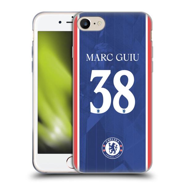 Chelsea Football Club 2025/26 Players Home Kit 2nd Group Marc Guiu Soft Gel Case for Apple iPhone 7 / 8 / SE 2020 & 2022