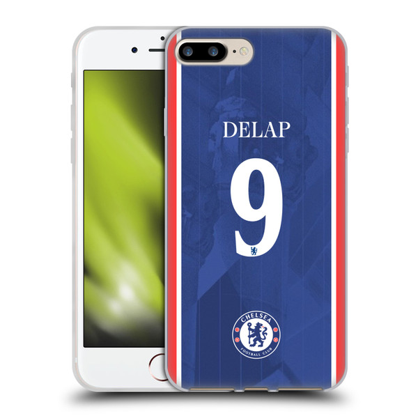 Chelsea Football Club 2025/26 Players Home Kit 2nd Group Liam Delap Soft Gel Case for Apple iPhone 7 Plus / iPhone 8 Plus