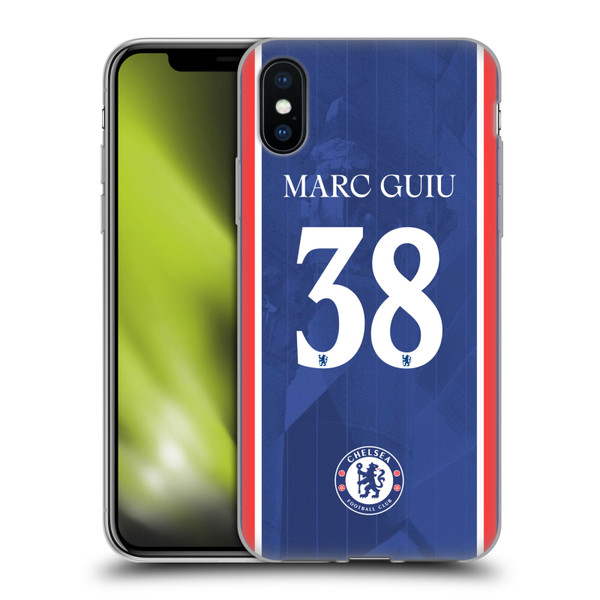 Chelsea Football Club 2025/26 Players Home Kit 2nd Group Marc Guiu Soft Gel Case for Apple iPhone X / iPhone XS
