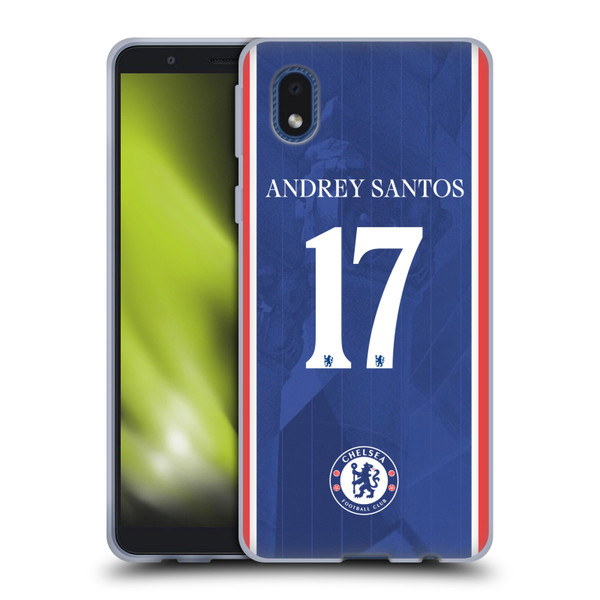 Chelsea Football Club 2025/26 Players Home Kit 2nd Group Andrey Santos Soft Gel Case for Samsung Galaxy A01 Core (2020)