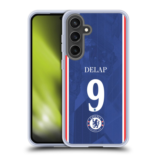 Chelsea Football Club 2025/26 Players Home Kit 2nd Group Liam Delap Soft Gel Case for Samsung Galaxy S24 FE