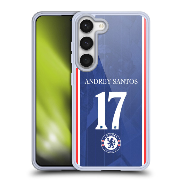 Chelsea Football Club 2025/26 Players Home Kit 2nd Group Andrey Santos Soft Gel Case for Samsung Galaxy S23 5G Chelsea Football Club 2025/26 Players Home Kit 2nd Group Andrey Santos Soft Gel Case for Samsung Galaxy S23 5G