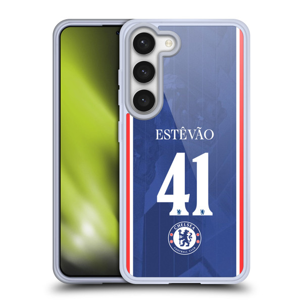 Chelsea Football Club 2025/26 Players Home Kit 2nd Group Estêvão Willian Soft Gel Case for Samsung Galaxy S23 5G