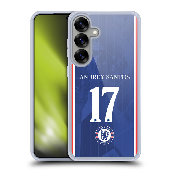 Chelsea Football Club 2025/26 Players Home Kit 2nd Group Andrey Santos Soft Gel Case for Samsung Galaxy S25+
