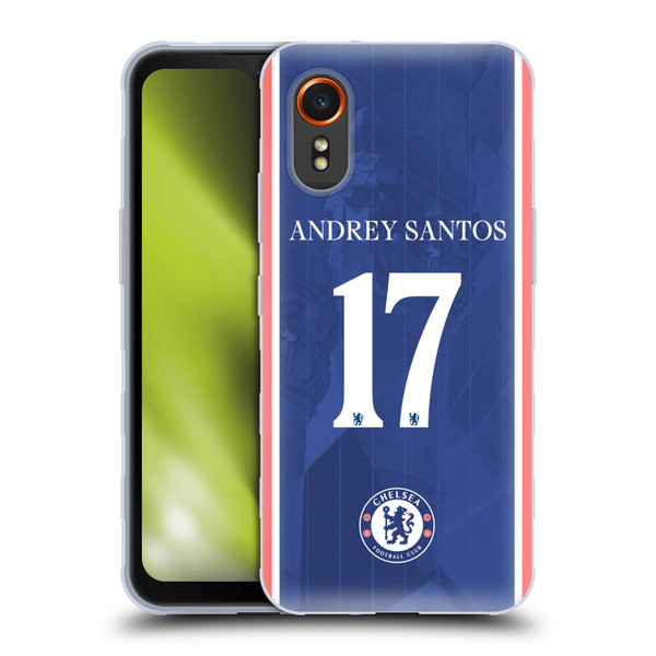 Chelsea Football Club 2025/26 Players Home Kit 2nd Group Andrey Santos Soft Gel Case for Samsung Galaxy Xcover7 5G