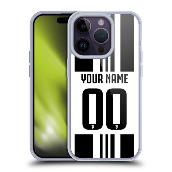 Custom Customised Personalised Juventus Football Club 2025/26 Kit Home Soft Gel Case for Apple iPhone 14 Pro