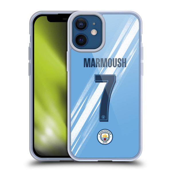 Manchester City Man City FC 2025/26 Players Home Kit 1st Group Omar Marmoush Soft Gel Case for Apple iPhone 12 Mini Manchester City Man City FC 2025/26 Players Home Kit 1st Group Omar Marmoush Soft Gel Case for Apple iPhone 12 Mini