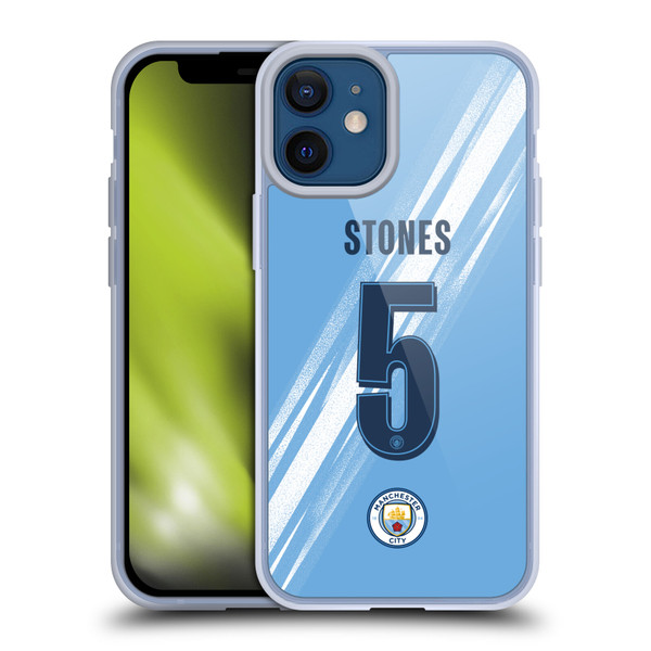 Manchester City Man City FC 2025/26 Players Home Kit 1st Group John Stones Soft Gel Case for Apple iPhone 12 Mini