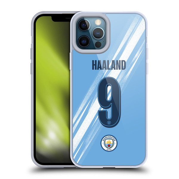 Manchester City Man City FC 2025/26 Players Home Kit 1st Group Erling Haaland Soft Gel Case for Apple iPhone 12 Pro Max
