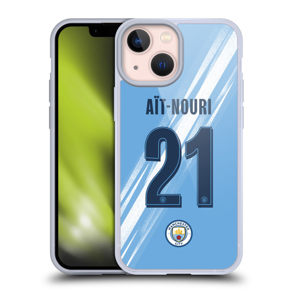 Manchester City Man City FC 2025/26 Players Home Kit 1st Group Rayan Aït-Nouri Soft Gel Case for Apple iPhone 13 Mini Manchester City Man City FC 2025/26 Players Home Kit 1st Group Rayan Aït-Nouri Soft Gel Case for Apple iPhone 13 Mini