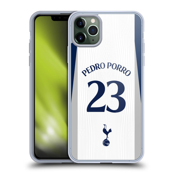 Tottenham Hotspur F.C. 2025/26 Players Home Kit 1st Group Pedro Porro Soft Gel Case for Apple iPhone 11 Pro Max Tottenham Hotspur F.C. 2025/26 Players Home Kit 1st Group Pedro Porro Soft Gel Case for Apple iPhone 11 Pro Max