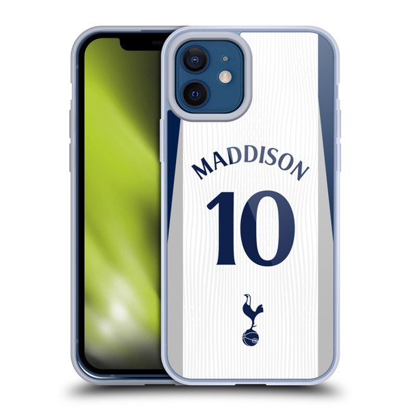 Tottenham Hotspur F.C. 2025/26 Players Home Kit 1st Group James Maddison Soft Gel Case for Apple iPhone 12 / iPhone 12 Pro