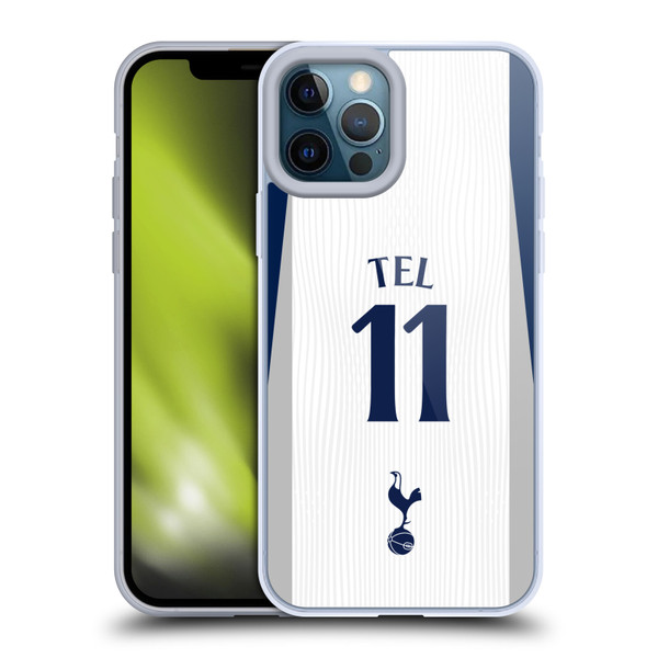 Tottenham Hotspur F.C. 2025/26 Players Home Kit 1st Group Mathys Tel Soft Gel Case for Apple iPhone 12 Pro Max
