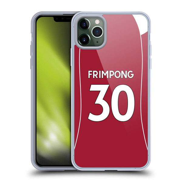 Liverpool Football Club 2025/26 Players Home Kit 1st Group Jeremie Frimpong Soft Gel Case for Apple iPhone 11 Pro Max Liverpool Football Club 2025/26 Players Home Kit 1st Group Jeremie Frimpong Soft Gel Case for Apple iPhone 11 Pro Max