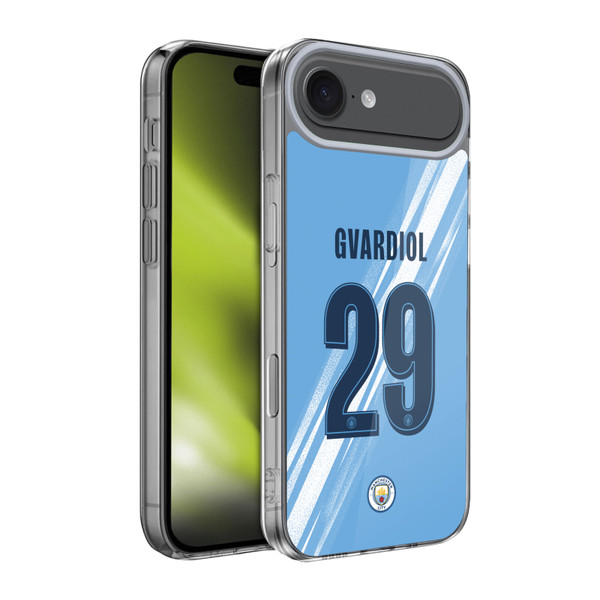 Manchester City Man City FC 2025/26 Players Home Kit 1st Group Joško Gvardiol Soft Gel Case for Apple iPhone 17 Air