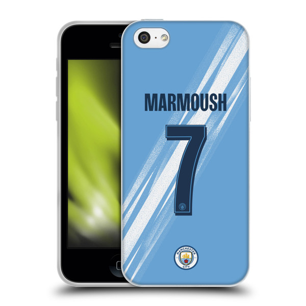 Manchester City Man City FC 2025/26 Players Home Kit 1st Group Omar Marmoush Soft Gel Case for Apple iPhone 5c