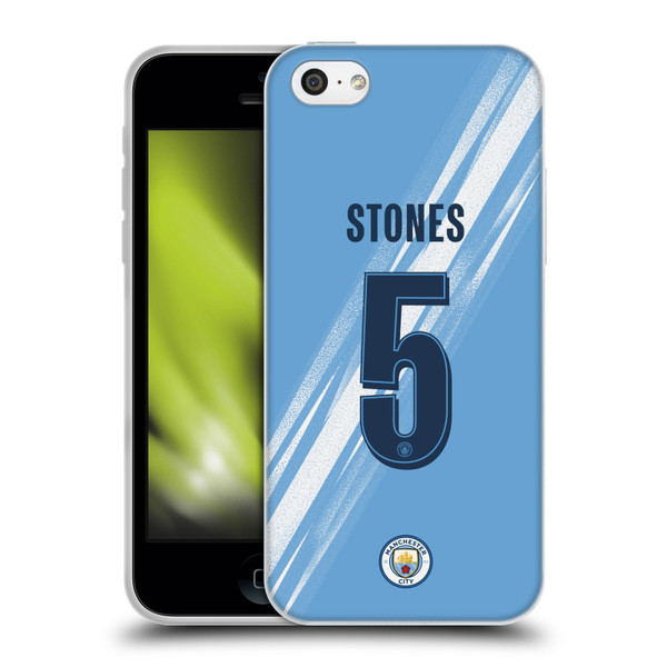 Manchester City Man City FC 2025/26 Players Home Kit 1st Group John Stones Soft Gel Case for Apple iPhone 5c