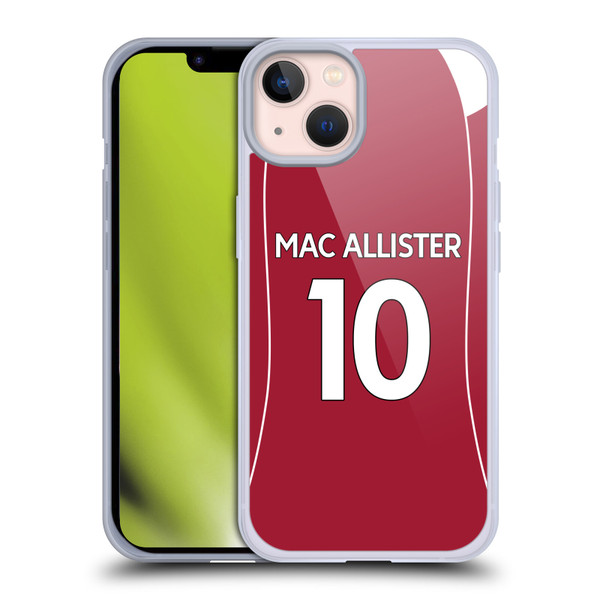 Liverpool Football Club 2025/26 Players Home Kit 1st Group Alexis Mac Allister Soft Gel Case for Apple iPhone 13 Liverpool Football Club 2025/26 Players Home Kit 1st Group Alexis Mac Allister Soft Gel Case for Apple iPhone 13