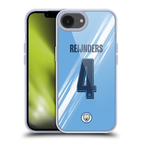 Manchester City Man City FC 2025/26 Players Home Kit 1st Group Tijjani Reijnders Soft Gel Case for Apple iPhone 16e