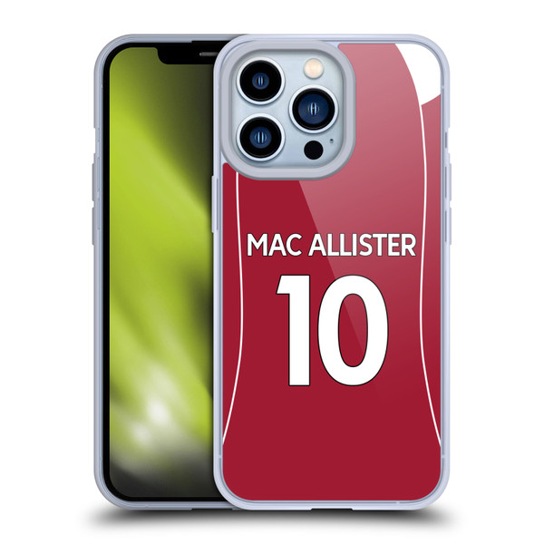 Liverpool Football Club 2025/26 Players Home Kit 1st Group Alexis Mac Allister Soft Gel Case for Apple iPhone 13 Pro