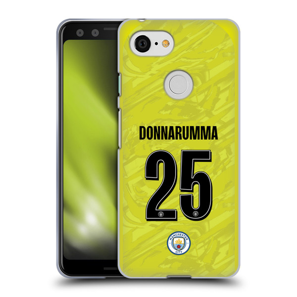 Manchester City Man City FC 2025/26 Players Home Kit 1st Group Gianluigi Donnarumma Soft Gel Case for Google Pixel 3