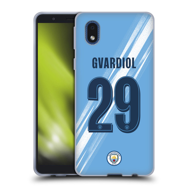 Manchester City Man City FC 2025/26 Players Home Kit 1st Group Joško Gvardiol Soft Gel Case for Samsung Galaxy A01 Core (2020)