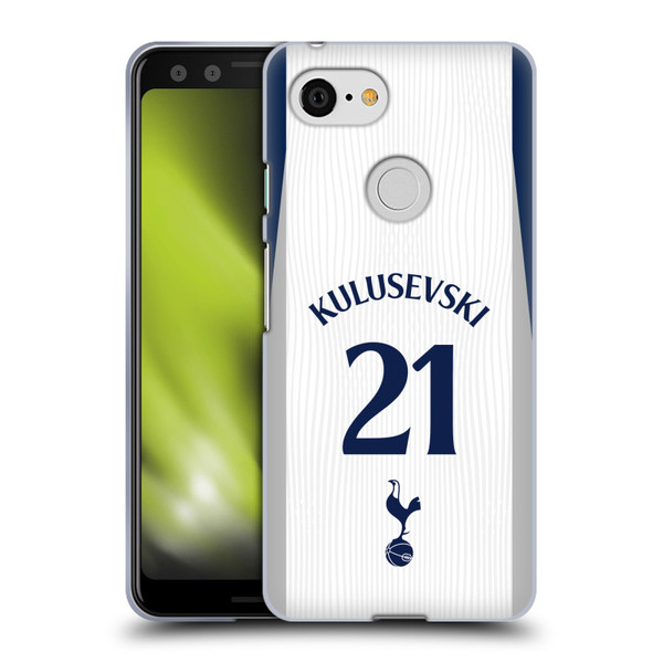Tottenham Hotspur F.C. 2025/26 Players Home Kit 1st Group Dejan Kulusevski Soft Gel Case for Google Pixel 3