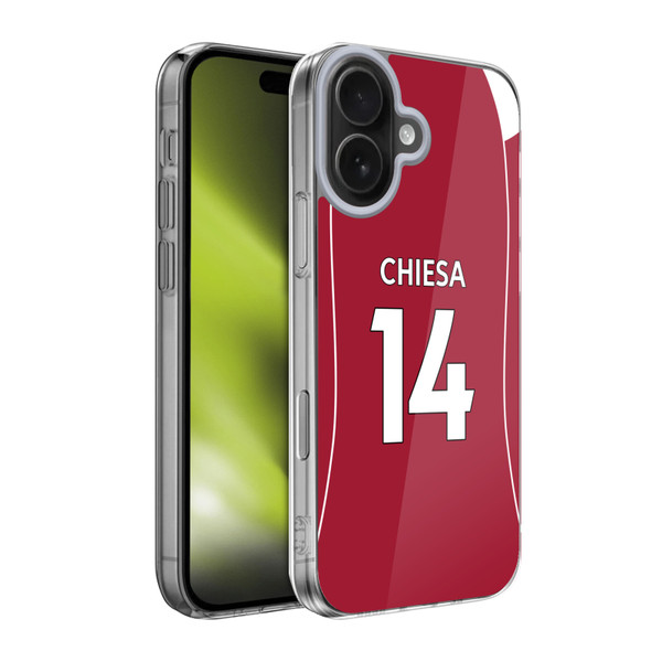 Liverpool Football Club 2025/26 Players Home Kit 1st Group Federico Chiesa Soft Gel Case for Apple iPhone 17