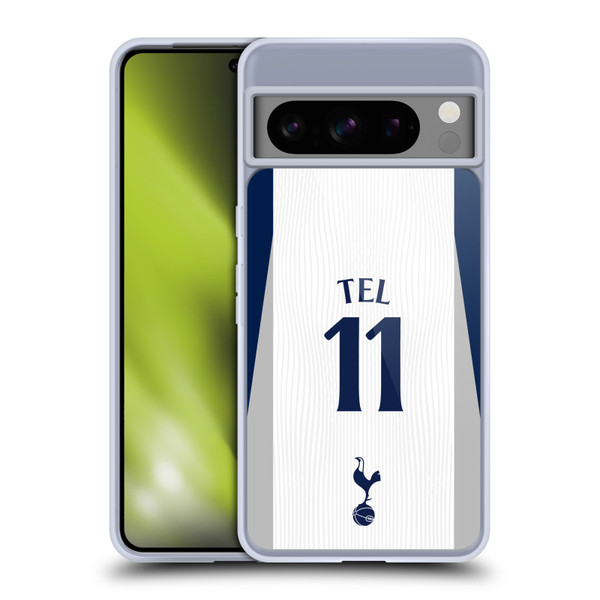 Tottenham Hotspur F.C. 2025/26 Players Home Kit 1st Group Mathys Tel Soft Gel Case for Google Pixel 8 Pro