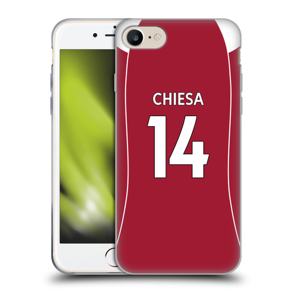 Liverpool Football Club 2025/26 Players Home Kit 1st Group Federico Chiesa Soft Gel Case for Apple iPhone 7 / 8 / SE 2020 & 2022