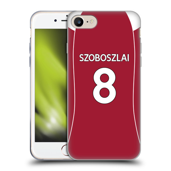 Liverpool Football Club 2025/26 Players Home Kit 1st Group Dominik Szoboszlai Soft Gel Case for Apple iPhone 7 / 8 / SE 2020 & 2022